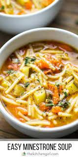 Minestrone Soup Recipe Instant Pot Or Stove The Kitchen Girl Recipe Minestrone Soup Recipe Minestrone Soup Easy Soup Recipes