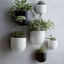 Black And White Outdoor Planter Pots Ceramic Indoor Outdoor Wallscape Planters Wall Planter Planters Ceramic Planters