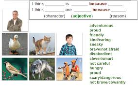 Feel free to use this list to expand your vocabulary and be more descriptive! Peter The Wolf Adjectives Describing Characters Baamboozle