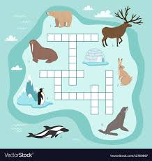 Animals Crossword Education Game For Children Vector Image On Vectorstock Cartoon Styles Games For Kids Educational Games For Kids