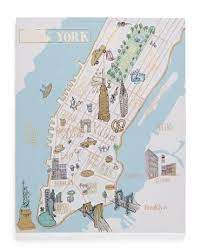 22x28 New York Manhattan Map Living Room T J Maxx Manhattan Map Illustrated Map Nyc Map