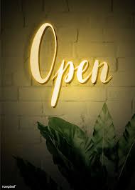 Download Premium Psd Of Neon Yellow Open Sign On A Brick Wall 894346 Open Signs Neon Signs Neon