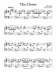 Free Piano Sheet Music The Clown Op 39 No 20 Kabalevsky Enjoy Sheet Music Piano Sheet Music Free Piano Sheet