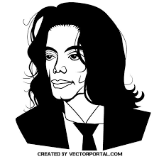 Black And White Vector Portrait Musician Michael Jackson Vector Image Black And White Portraits Rapper Art Free Vector Illustration