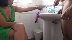 Stepmother Tells Stepson to Piss in Front of Her and Wash His Dirty Cock