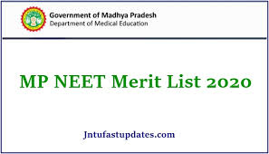 Mp Neet Merit List 2020 Pdf Released State Ranks Mbbs Bds Category Wise Cutoff Dme Mponline Gov In