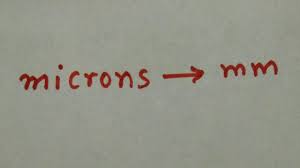 How To Convert Microns To Mm