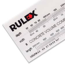 Rulex Concrete Volume Calculator Slide Chart