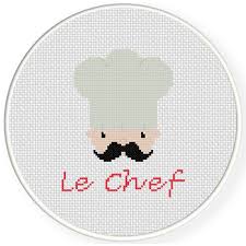 Looking for your next counted cross stitch project? Chef Love Cross Stitch Pattern Daily Cross Stitch