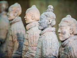 Material used for armor were rhinoceros hide, leather, bronze and iron/steel. Ancient Chinese Armor Of The Qin Dynasty