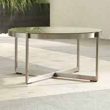 I would probably live with it for a while before i decided to finish painting it. Dune Round Coffee Table With Taupe Painted Glass Crate And Barrel Uae