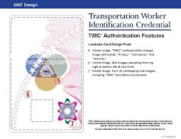 This card is issued by the united states transportation security administration and the united states coast guard. 2