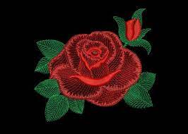 Machine Embroidery Design Red Rose Flower Natural Embroidery Floral Embroidery Pattern Machine Embroidery Designs Floral Embroidery Patterns Embroidery Designs