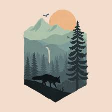 Blue Ridges Wild Oak Art Inspiration Graphic Design Illustration Art Wallpaper