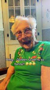 Golden Grammis is hilarious!! She had us cracking up!! I love to catch her  in these moods… #funnygrandma #loveofherlife #goldengram #goldengram  #tiktokgrandma #dorothyjean #goldengramp