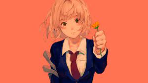 Wallpaper Anime Girls Manga Blonde Orange Background Flower Tie Simple Background 1920x1080 Jonas0048 1319179 Hd Wallpapers Wallhere Obito uchiha rin nohara anime naruto hd obito. wallpaper anime girls manga blonde