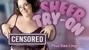 4K TRANSPARENT LINGERIE Try On Haul 💜 Sheer Clothing With Mirror View 🪞  Plus Size Natural Curvy Body - YTboob