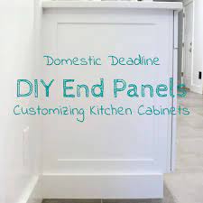 European cabinets tend to be flat panel cabinets and ours are no exception. Diy Cabinet End Panels Domestic Deadline