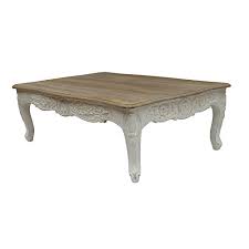 Dunelm toulouse french shabby chic white coffee table. Shabby Chic Solid Mango Wood Carved Coffee Table In White Distressed Finish Full Range Of Matching Furniture Is Available For Bedroom Living Room Kitchen Dining Room Bathroom Hall