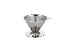 Stainless steel funnel with strainer. Coffee Filter Funnel Drip Pour Over Coffee Dripper Stainless Strainer Mesh Metal Matt Blatt