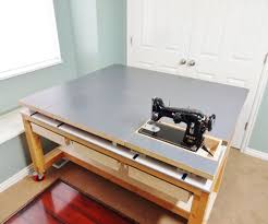 Build A Versatile Sewing And Craft Table Sewing Room Inspiration Craft Table Diy Sewing Table