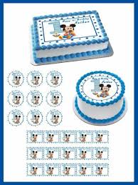 Home Garden Edible Cake Topper Or Cupcake Topper Baby Mickey Mouse 1st Birthday Party Supplies