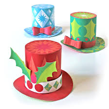 This content is imported from pinterest. Holiday Festive Paper Hats Free Members No Sew Mini Top Hat Templates