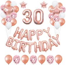 Our budget friendly options make life's special moments even more memorable. Buy 30th Rose Gold Birthday Party Decorations Pack 48pcs Banner Happy Birthday Decorations For Girls Women Party Supplies Happy Birthday Star Heart Rose Gold Foil Balloons Latex Balloons Online In Turkey B085vhkgkp