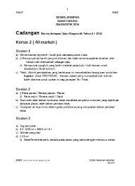 Kemandirian (survival) bermaksud penerusan hidup atau pengekalan spesies di alam ini. Skema Jawapan Kertas 2