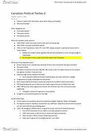 Political Science 2230e Lecture Notes Spring 2018 Lecture 24 List Of Political Parties In Canada Maurice Duverger Thomas Crerar
