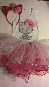 Hello Kitty Birthday Dress For 3 Year Old 3 Pc Hello Kitty Tutu Costume And Pink Studded By Littletreasure4u 24 50 Hello Kitty Birthday Party Hello Kitty Party Hello Kitty Tutu