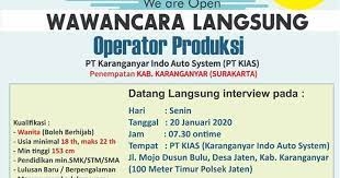 We did not find results for: Lowongan Kerja Operator Produksi Pt Karanganyar Indo Auto System Kias Loker Swasta