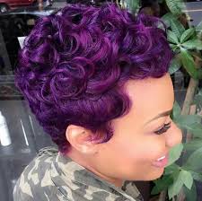 Purple Hair Black Women Hair Styles Short Sassy Hair Short Hair Styles Dyed Hair