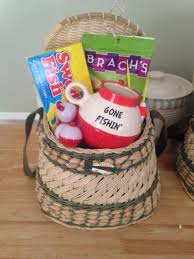 Best gift ideas of 2021. Diy Father S Day Fishing Gift Basket Fishing Gift Basket Fishing Gifts Gift Baskets