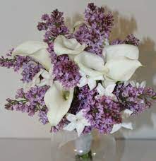 Purple Roses White Lilacs Lilies Calla Lily Wedding Flowers Calla Lillies