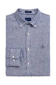 Gant ανδρικό λινό ριγέ πουκάμισο με button down γιακά – 3012520 – Μπλε