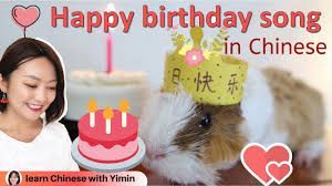 Some parents tell the baby's fortune by placing the baby in the middle of some objects and observing which the baby picks up. Happy Birthday Song In Mandarin Chinese With A Guinea Pig Learn Mandarin Chinese With Yimin Youtube