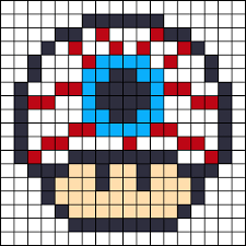 Eyeball Mushroom Halloween Perler Bead Pattern Perler Bead Patterns Perler Beads Perler Bead Mario