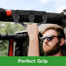 lebogner Car Grab Handles, 2 Pack Rolls Bar Paracord Hand Grips with 3  Connection Points, Parts Compatible for Jeep Wrangler TJ YJ JK, 1987-2021  Models, Interior Accessories, Durable Quality : Buy Online