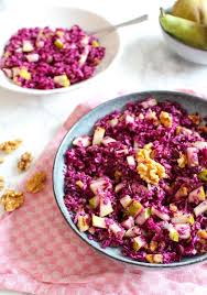 Rotkohl Birnen Salat Mit Walnussen Heavenlynn Healthy Rezept Rotkohl Rohkostsalat Rezepte