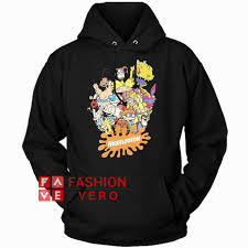 Nickelodeon Characters Hoodie Unisex Adult Clothing