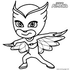 You can see these superheroes in action every day on disney jr. Colour In Owlette From Pj Masks Coloring Pages Printable