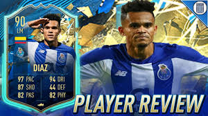 Check this player last stats: 90 Team Of The Season So Far Diaz Player Review Totssf Luis Diaz Fifa 20 Ultimate Team Youtube