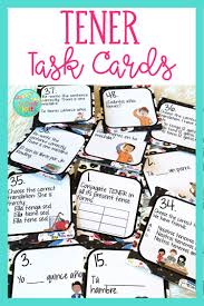 Tener Task Cards For Spanish Class Task Cards Spanish Students Spanish Activities