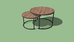 A Round Coffee Table With Wood And A Steel Frame Coffee Table Table Round Furniture Design Coffee Table 3d Coffee Table Round Coffee Table