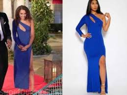 Retrieved from abc.com don't discount pieper as just a pretty face because there is way more to this stunner than meets the eye. The Bachelor Season 25 Episode 1 Pieper James S Blue One Shoulder Cutout Slit Gown Shop Your Tv