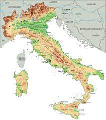 L'italie est un pays d'europe de l'ouest d'une superfice de 301 336 km² (densité de 199 hab./km² environ). Carte De L Italie Cartes Sur Le Relief Villes Nord Iles Administrative