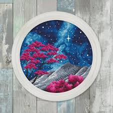 Browse through our pattern gallery to view over 7000 original counted cross stitch patterns, by many popular professional artists and designers, and we're constantly adding new designs.instead of publishing and shipping leaflets, our patterns are delivered instantly to you on our website. Nature Cross Stitch Pattern Landscape Cross Stitch Chart Mountain Pink Tree Starry Sky Night Embroidery Landscape Instant Download Pdf Artofit