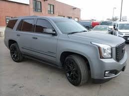 Yukon Denali Matte Smoke Grey Black Wheels Yukon Suv Cars Yukon Denali