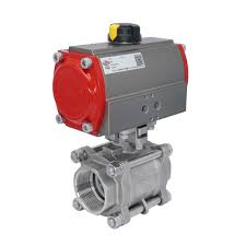 Pneumatic Ball Valve G1 1/2'' Stainless Steel Spring Opening ...